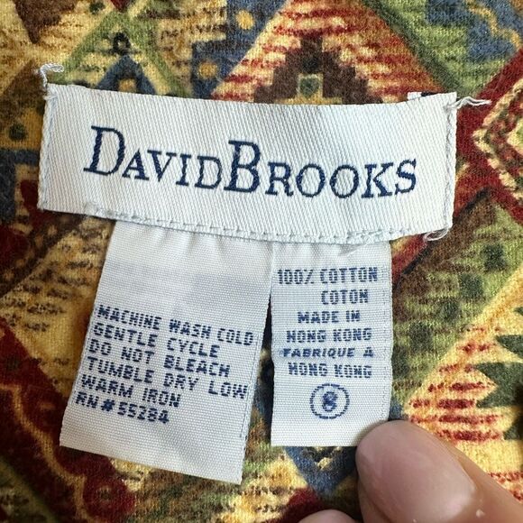 David Brooks VINTAGE Women’s Size 8 Aztec Western Long Sleeve Button Down Shirt - Picture 6 of 9